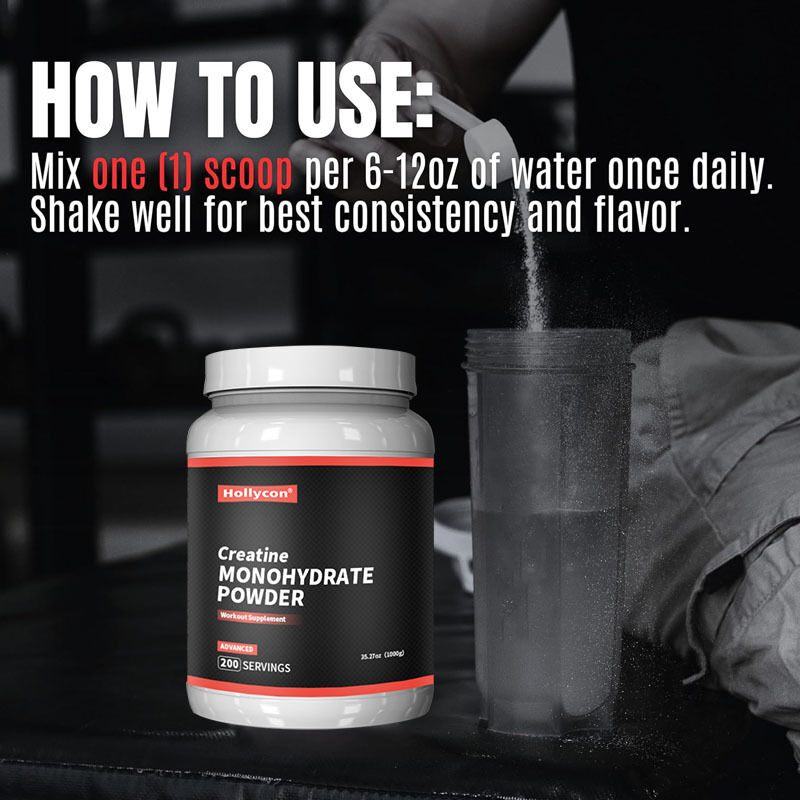 OEM Mikronizowany Suplement Przedtreningowy i Potreningowy dla Mężczyzn i Kobiet Wsparcie Energii Łatwy do Mieszania Monohydrat Kreatyny w Proszku