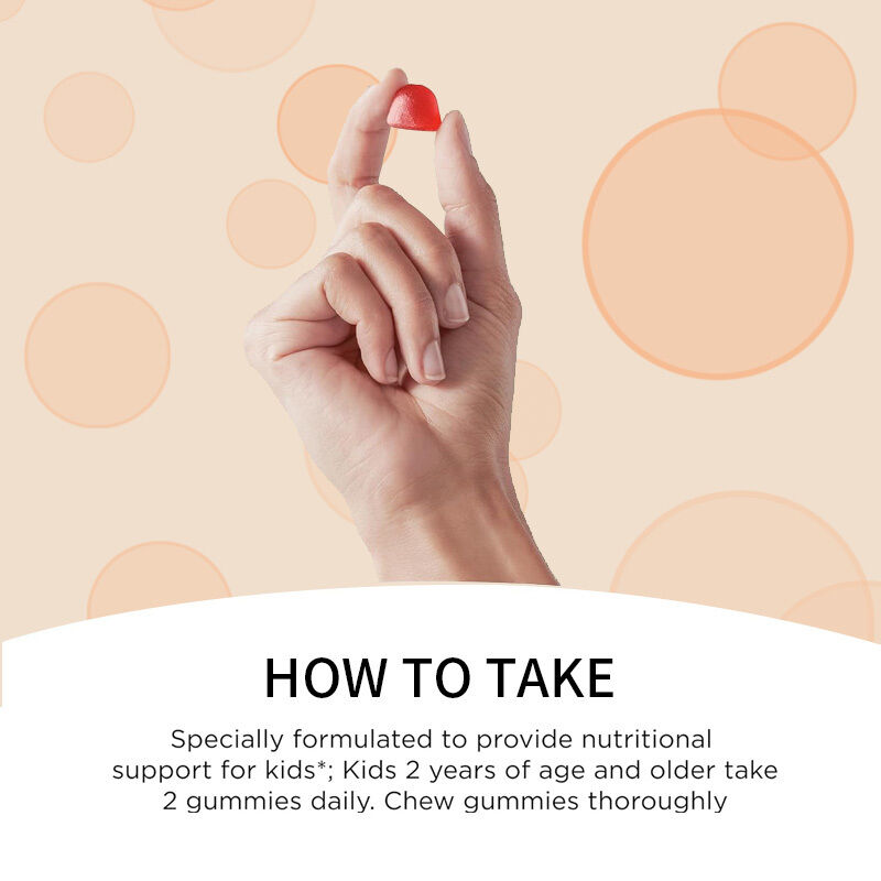 OEM Organiczna Witamina D3 dla Dzieci Suplement Witamina D3 Żelki Zdrowie Kości i Odporności Żelki z Witaminą D3