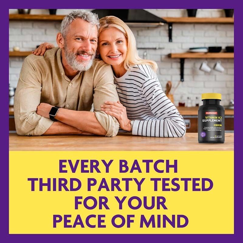 OEM Pełne spektrum witaminy K2 w kapsułkach żelowych z 600 mcg formy trans wspiera ogólny stan zdrowia i moc kości - suplement witaminy K2