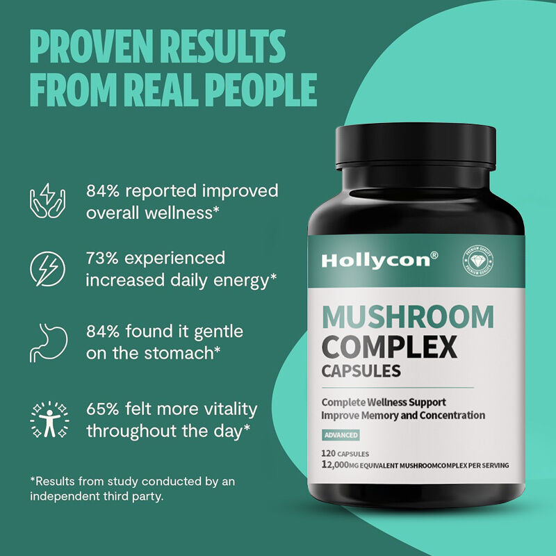 Suplement grzybowy OEM Organiczny suplement grzybowy Suplementy nootropowe dla mózgu Pamięć Koncentracja Ajurwedyjski kompleks grzybowy Kapsułki