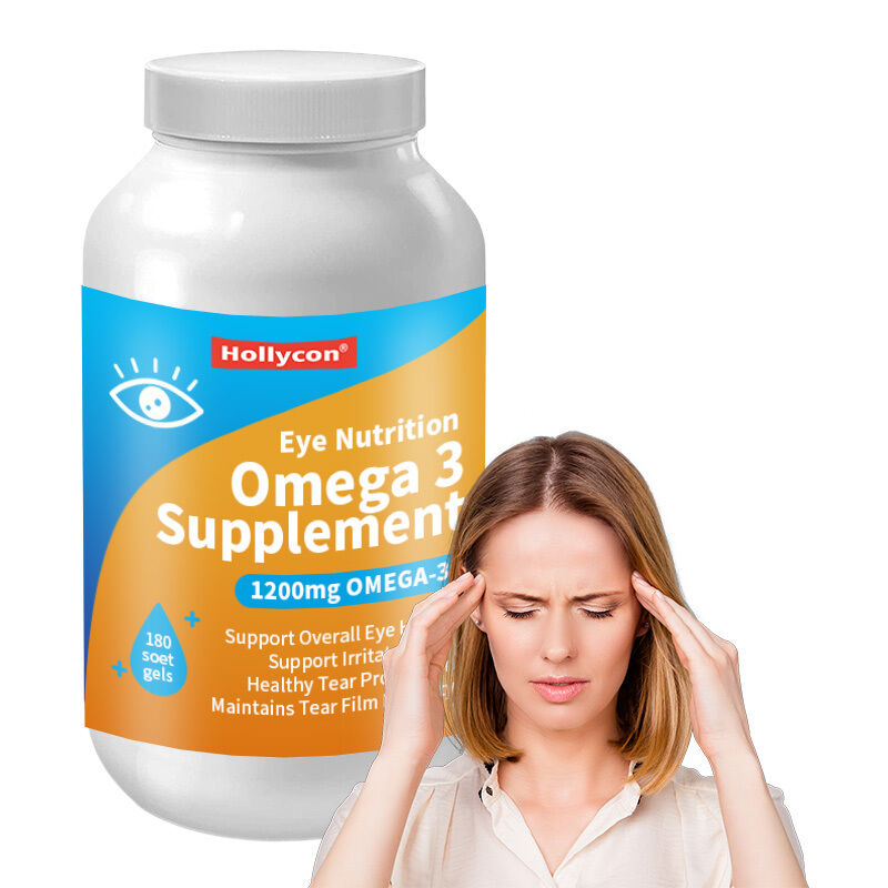 Suplement Omega 3 1200mg OEM dla odżywiania oczu Organiczny olej lniany w postaci trójglicerydów, olej rybi i witamina E w kapsułkach żelowych Omega 3