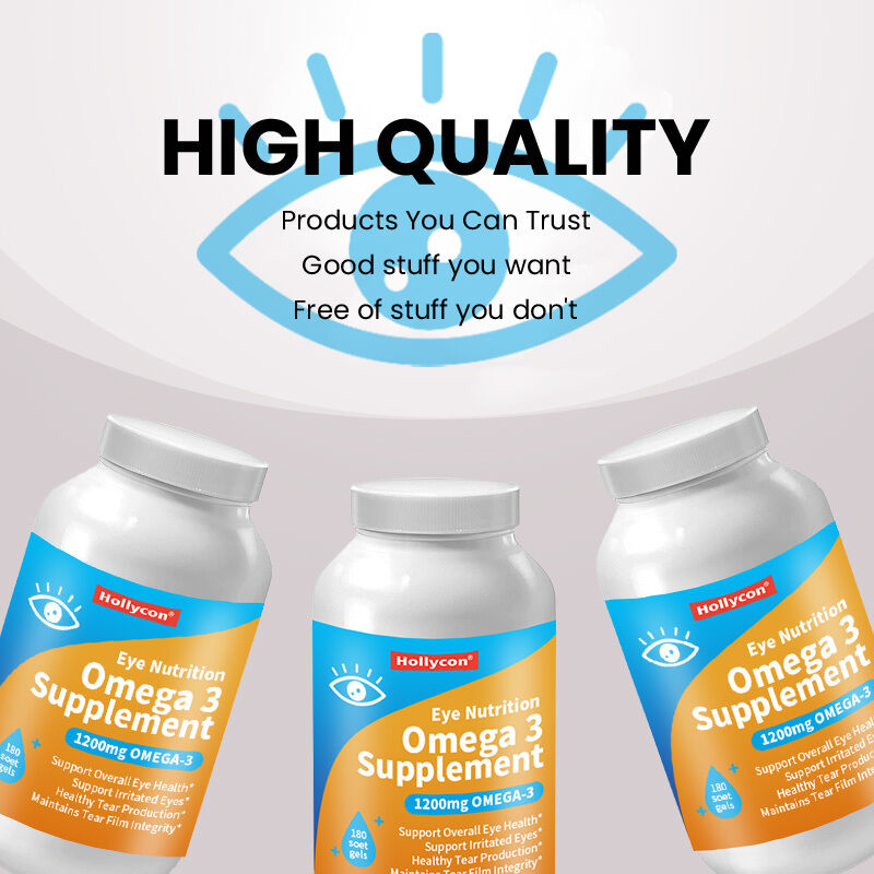 Suplement Omega 3 1200mg OEM dla odżywiania oczu Organiczny olej lniany w postaci trójglicerydów, olej rybi i witamina E w kapsułkach żelowych Omega 3