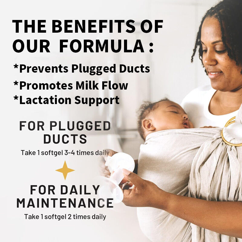 OEM Lecytyna słonecznikowa w kapsułkach 1200mg Wsparcie laktacji Przepływ mleka Zatkane przewody mleczne Suplement z lecytyną słonecznikową