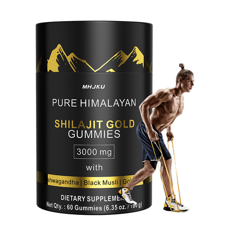Private Label Shilajit Gummies With Ashwagandha Boost Energy Enhance Workout Improve Immunity Pure Himalayan Shilajit Supplement