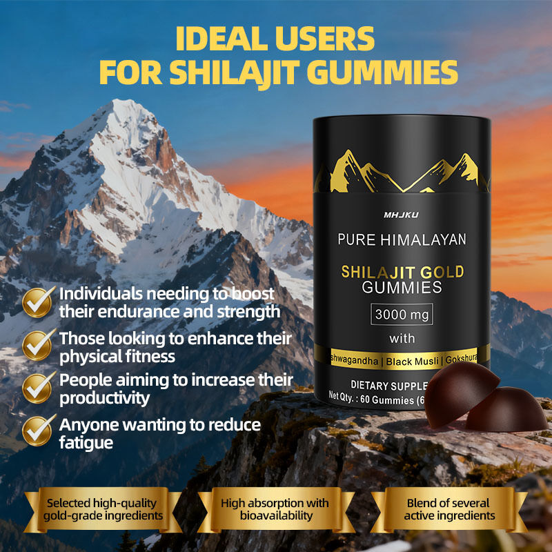 Zastosowane marki Organic Himalayan Shilajit Gummies Pure Himalayan Shilajit Candy Vegan Brain Booster Shilajit Gummies