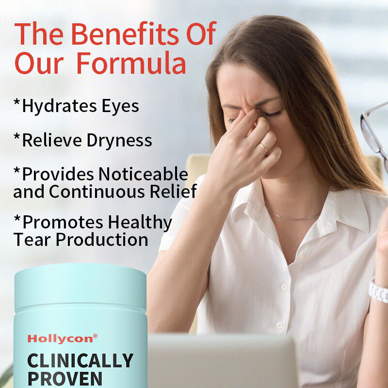 OEM Przekonany klinicznie suplement suche oczy do nawodnienia oczu wewnątrz dla długotrwałej ulgi