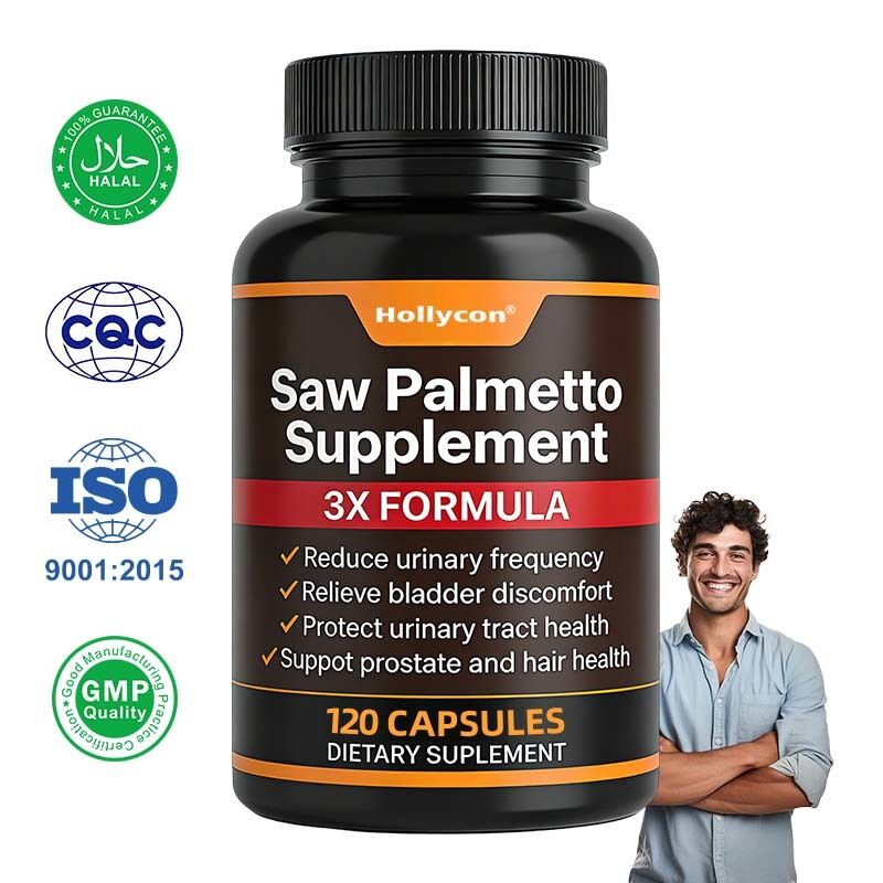 Producent Saw Palmetto Kapsułki Układ moczowy Wellness Prostata Wsparcie włosów Ekstraktem pokrzywy