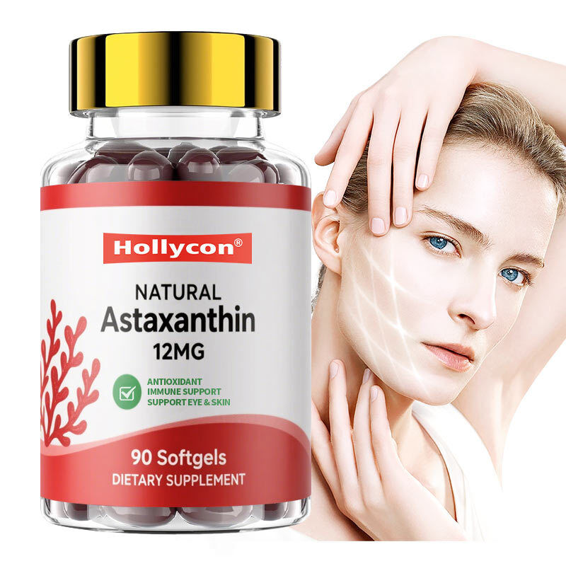 Naturalny 10% silny antyoksydant z Haematococcus Pluvialis dla wsparcia skóry i oczu Astaksantyna w kapsułkach miękkich