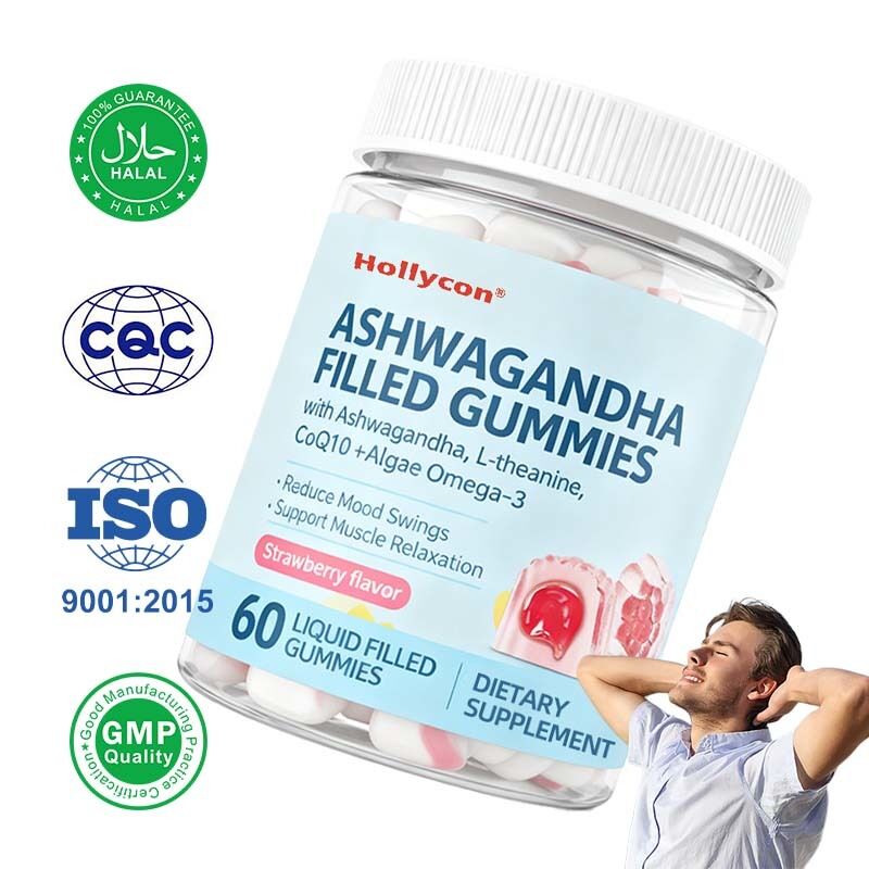 Original Manufacturer Mood Wellness Supplement Vitamin D3 Vegan Omega 3 CoQ10 Ashwagandha Gummies for Adults Daily Body Wellness
