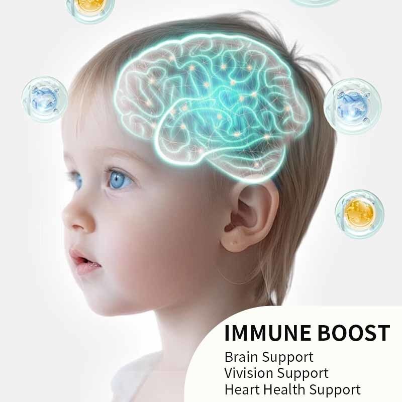 OEM/ODM Producent Omega 3 Gummies for Kids wspiera zdrowie mózgu i serca, odporność, zdrowie oczu z Omega 6 i 9, DHA