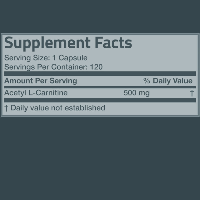 Acetyl L-Carnitine Amino Acid Capsules with Antioxidant Support for Daily Cognitive Wellness and OEM Private Label