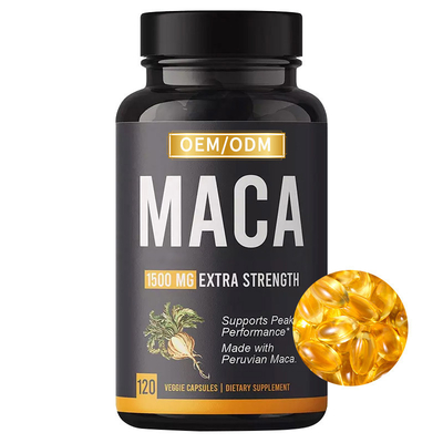 Naturalny ziołowy suplement korzenia Maca Softgel Maca 1000 mg kapsułki przeciw zmęczeniu