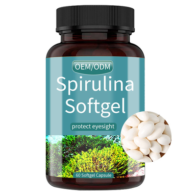 Niestandardowe logo Spirulina Softgels Suplementy do zdrowia oczu ODM