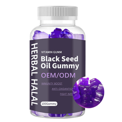 Suplementy przeciwutleniające OEM Black Seed Oil Gummy Vitamin MSDS Certificated