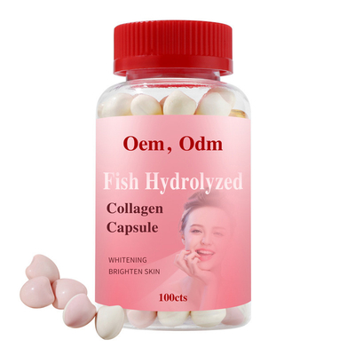 Peptydy rybne Hydrolizowane kapsułki kolagenowe Skóra Elastyczne zdrowe kości i stawy ODM