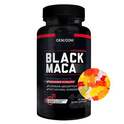 Hollycon Black Maca Root Suplement Zwiększają Energię Wytrzymałości Gummies