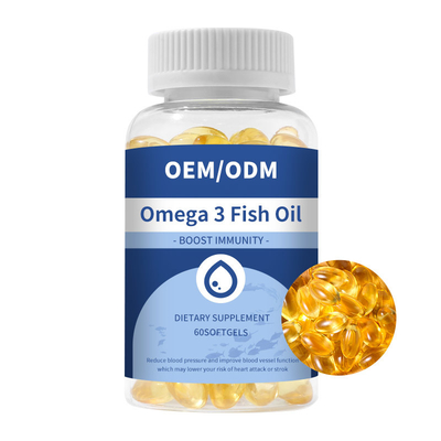 ODM Kwas tłuszczowy Omega 3 Kapsułki oleju rybnego Kapsułki żelowe poprawiają zdrowie mózgu