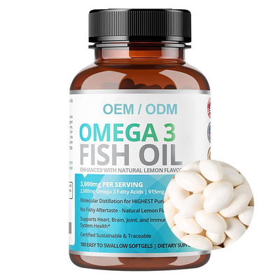 Olej z ryb Omega 3 Softgel Kapsułki DHA EPA dla zdrowia mózgu