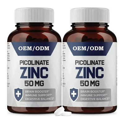OEM Picolinate cynkowe 30 mg dobrze wchłaniany suplement do wzrostu funkcji immunologicznej kapsułki