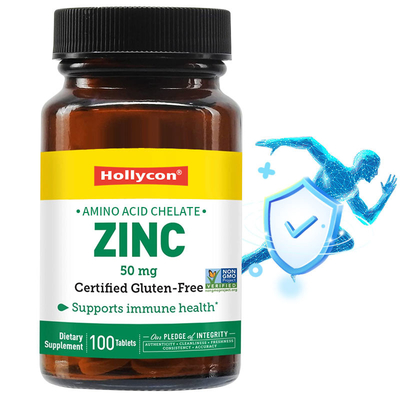 OEM & ODM Private Label Zynk 50mg Amino Acid Chelate Tabletki 100ct Certyfikowane bezglutenowe