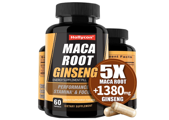 OEM 90 Kapsułek Maca Root Supplement For Men Wspiera energię Zwiększa wytrzymałość Kapsułki