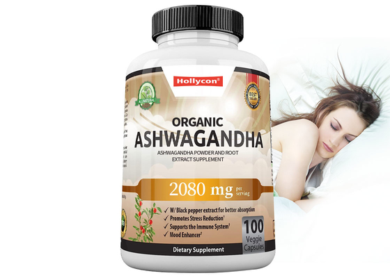 COA Organic Ashwagandha kapsułki męskie wzmocnienie suplementy pomagają złagodzić stres 100 pcs