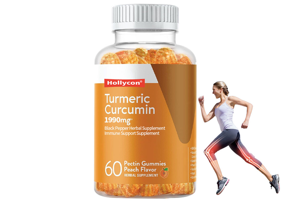 OEM Suplementy diety Kurkuma Kurkumina Gummy Komfort stawów I funkcja mózgu Suplement wsparcia 60 sztuk