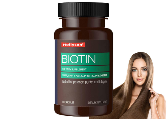 Suplement diety Kapsułki biotynowe 130PCS Wsparcie dla włosów, skóry, paznokci Zdrowie