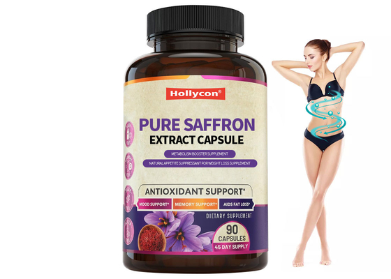 Pure Saffron Extract Capsule Supplement OEM For Healthy Digestion Booster Metabolism