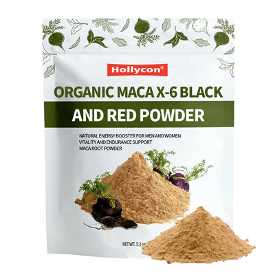 Organiczny Maca X-6 Czarny i Czerwony Proszek Naturalny Wzmacniacz Energii Dla Mężczyzn i Kobiet Proszek Korzenia Maca