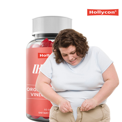 Fabryczne organiczne gumki z octu jabłkowego z matką naturalne kapsułki odchudzające gumki ACV