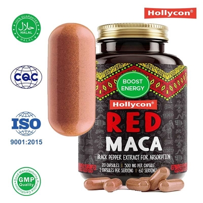 Organic Red Maca Root Kapsułki Pigułki do wzmocnienia męskiego wzmacniają energię