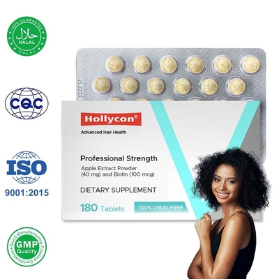 Suplement do wzrostu włosów 100mcg Biotyna tabletki do wzrostu włosów w celu zapobiegania wypadzie włosów
