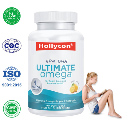 Producent Omega 3 olejek rybny Softgels EPA DHA Supplement Promotes Brain Heart Health
