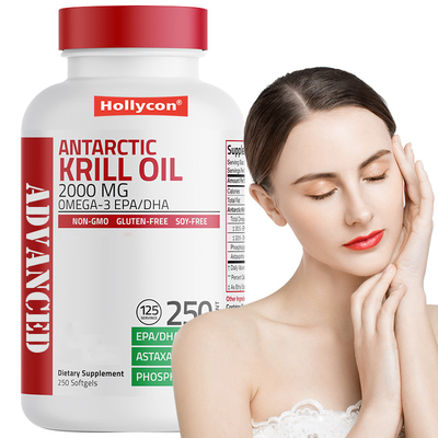 Olej z kryla antarktyckiego w celu wspierania ogólnego stanu zdrowia 2000 mg oleju z kryla antarktyckiego Softgels