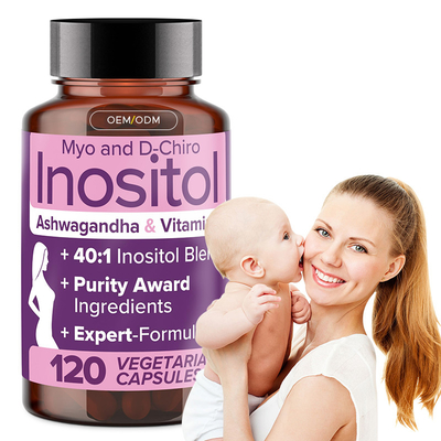 OEM Myo- inozytolem i D- Chiro Inositol Supplement For Women Kapsułki Inozytolem