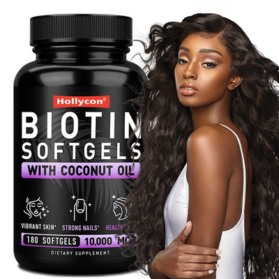 OEM Biotyny Softgels dla mocnych paznokci Biotyny z olejem kokosowym dla włosów Biotyny Softgels