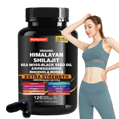OEM Organic Pure Himalayan Shilajit Capsules For Immune Support Kapsułki Shilajit