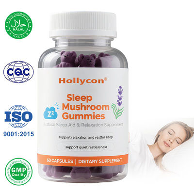 Sleep Mushroom Gummies with Reishi & Lions Mane -Natural Sleep Aid & Relaxation Supplement