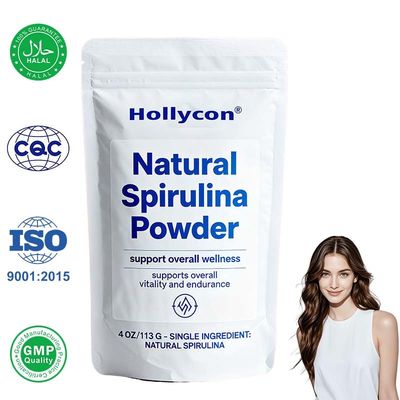 Spirulina w proszku produkowana fabrycznie - 4 uncje (113g), naturalny superfood roślinny, bogaty w białko, żelazo i B12 dla energii, odporności i detoksykacji, do koktajli i soków, wegański, bez GMO, bez dodatków, formuła na zamówienie